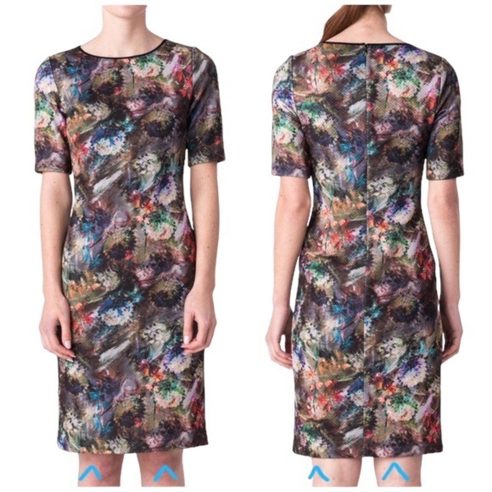 Margaret O'Leary Quilted Bodycon Floral Dress